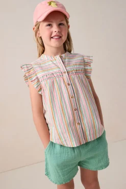 Multicolour blouse met strepen