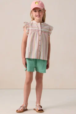 Multicolour blouse met strepen