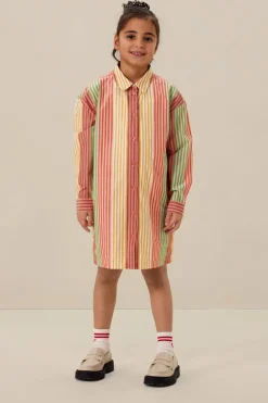 Multicolour blousejurk met strepen