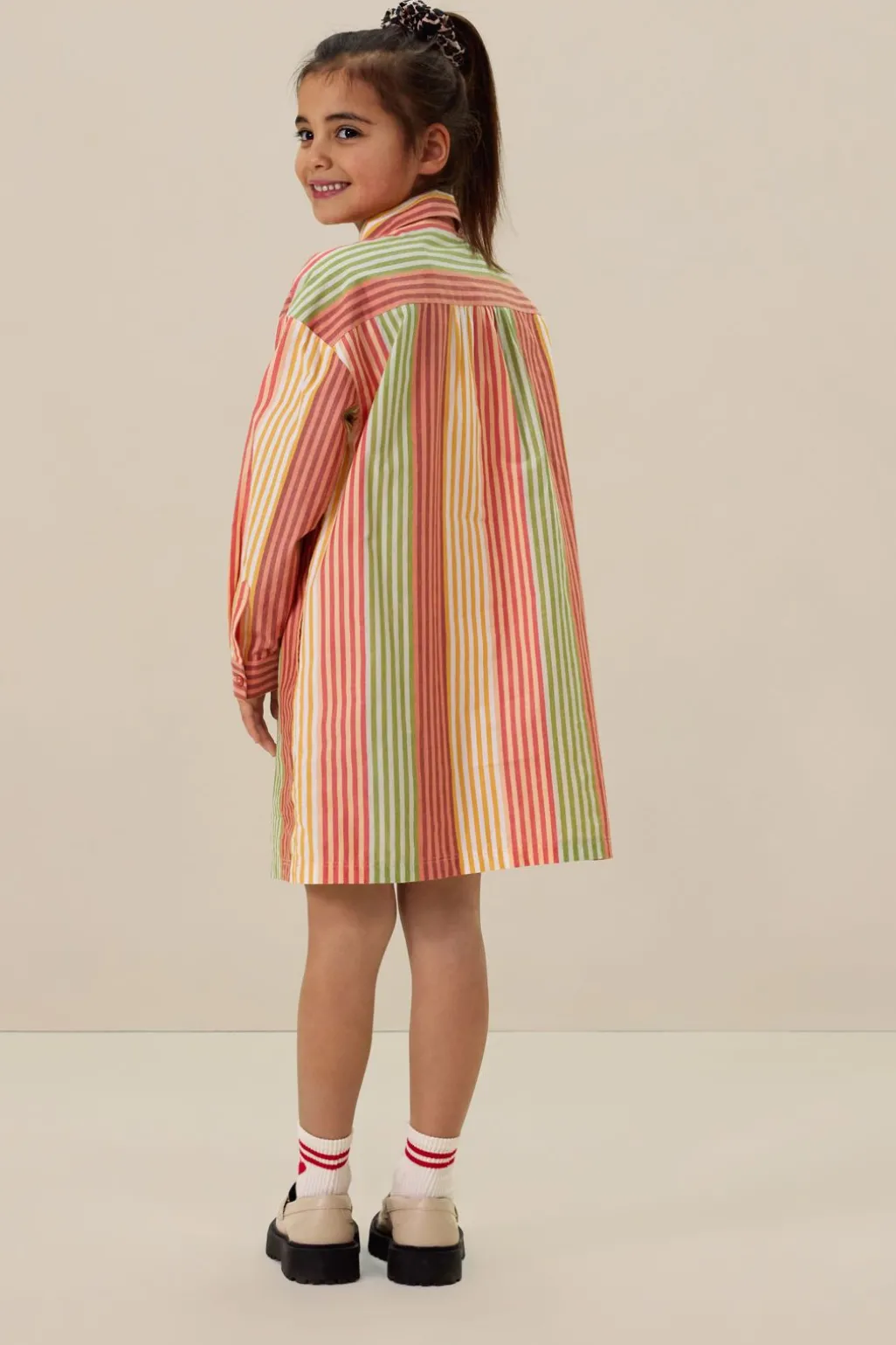 Multicolour blousejurk met strepen