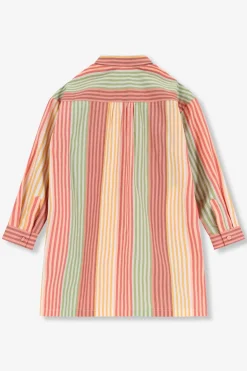 Multicolour blousejurk met strepen