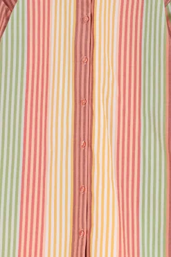 Multicolour blousejurk met strepen