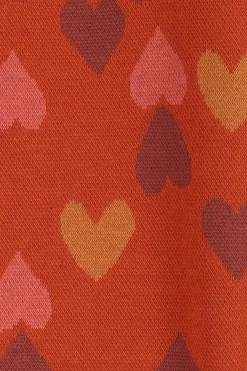Multicolour flared legging met jacquard gebreide hartjes