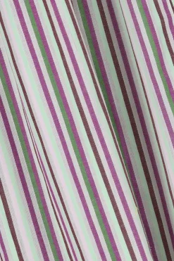 Multicolour gestreepte maxi jurk