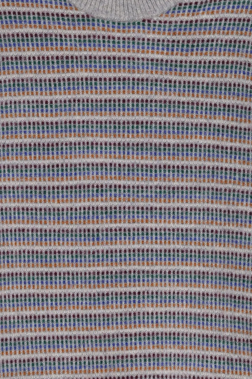 Multicolour gestreepte wollen trui
