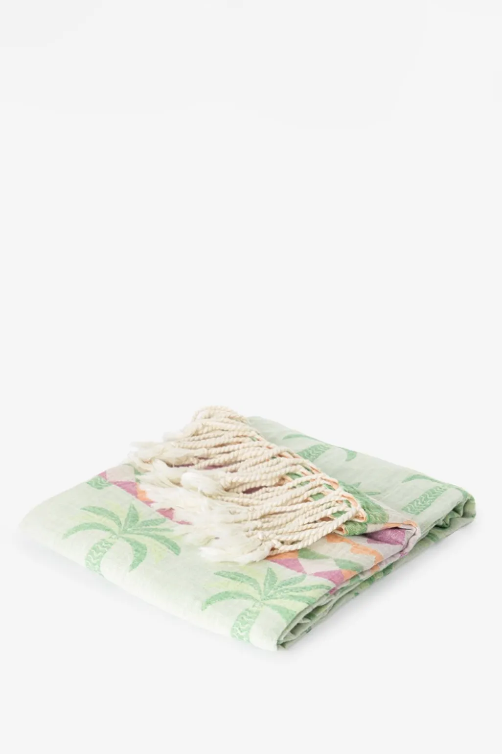 Multicolour hamamdoek met palmboom print