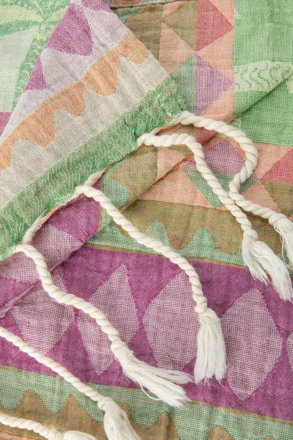 Multicolour hamamdoek met palmboom print