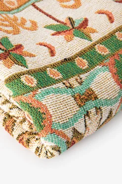Multicolour jacquard geweven sprei met print (200x250 CM)