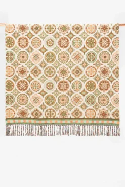 Multicolour jacquard geweven deken met print (130x180 CM)