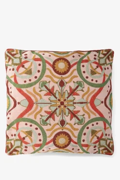 Multicolour jacquard kussen met mozaïk dessin