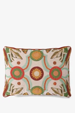 Multicolour jacquard mozaïek kussen