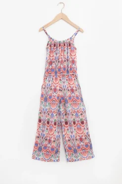 Multicolour jumpsuit met ikat print