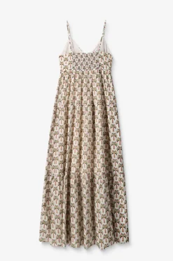 Multicolour maxi jurk met palmboom print