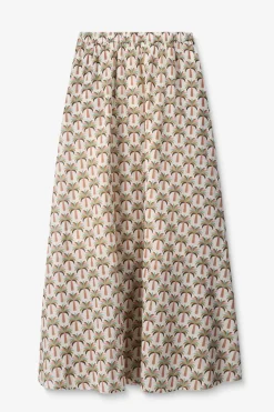 Multicolour maxi rok met palmboom print