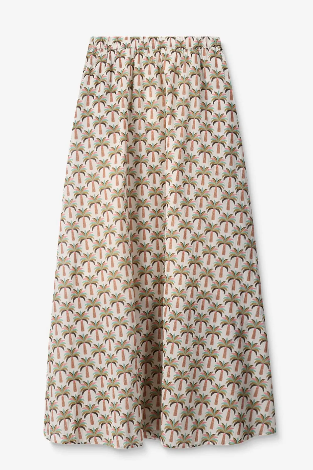 Multicolour maxi rok met palmboom print