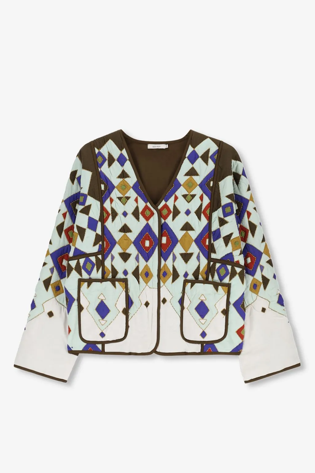 Multicolour oversized jack met print