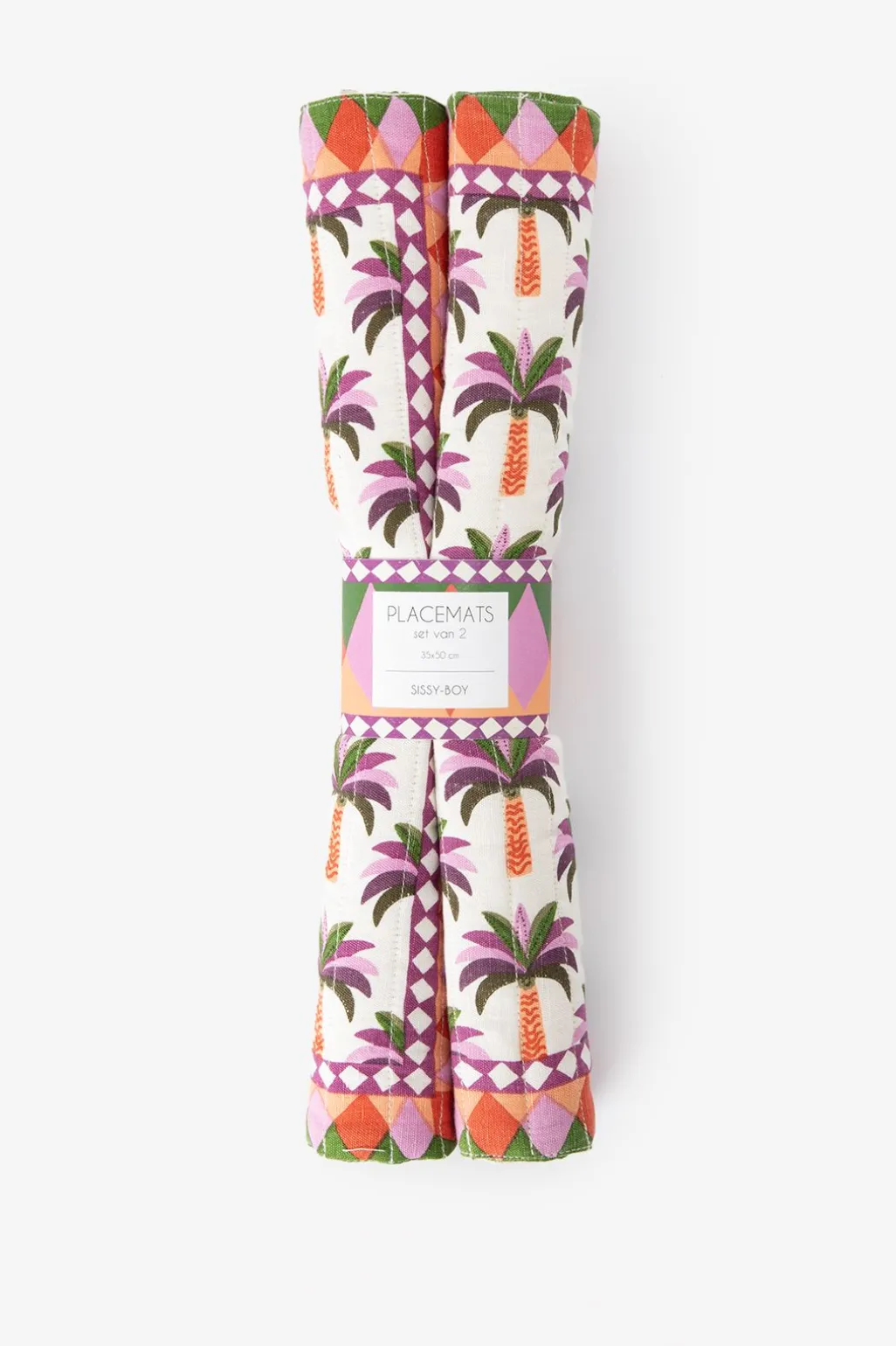 Multicolour placemats met palmboom print