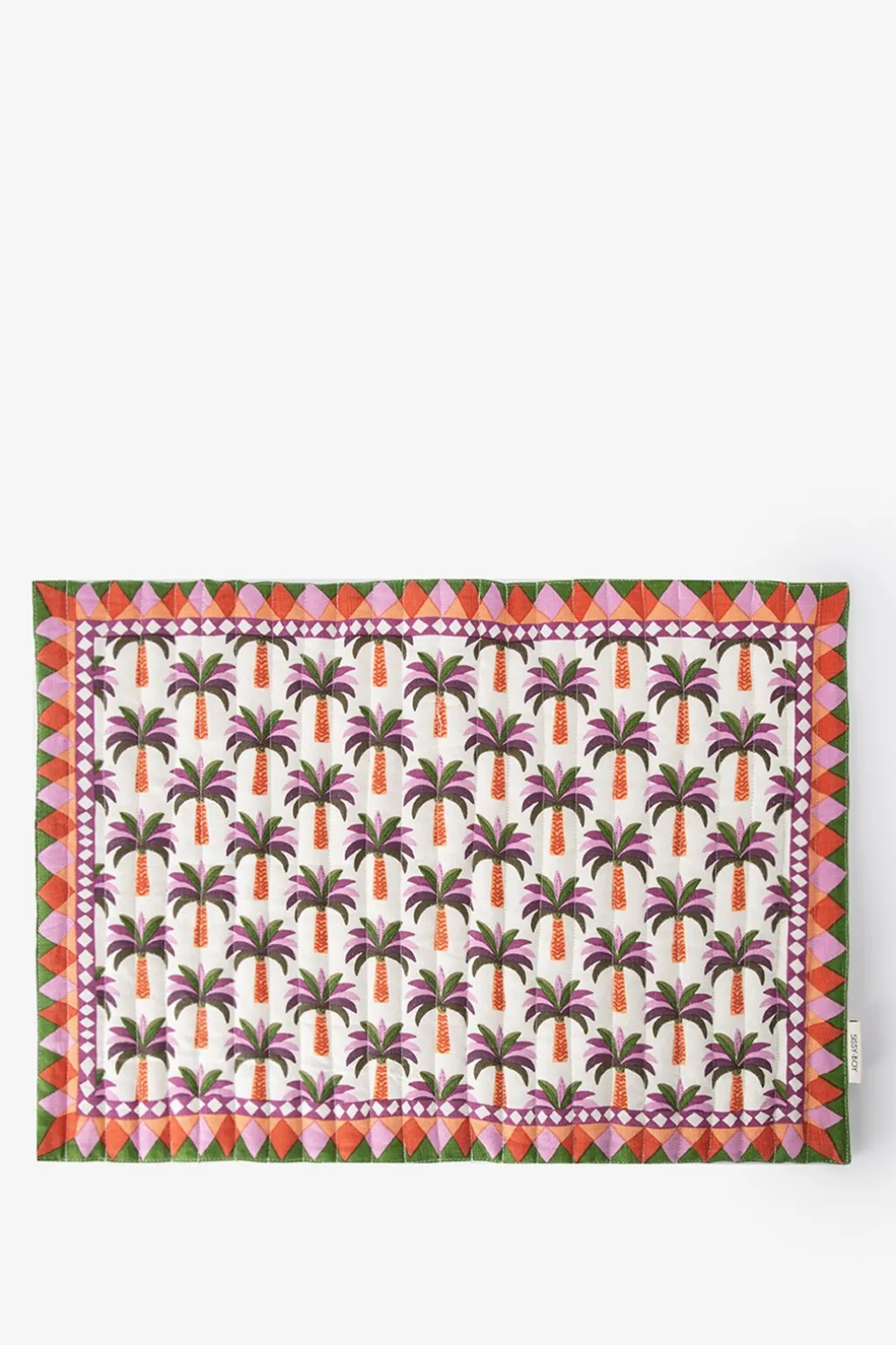 Multicolour placemats met palmboom print