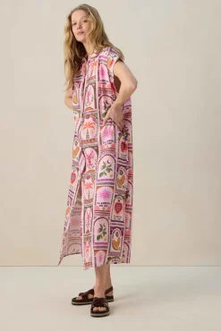 Multicolour shirt jurk met print