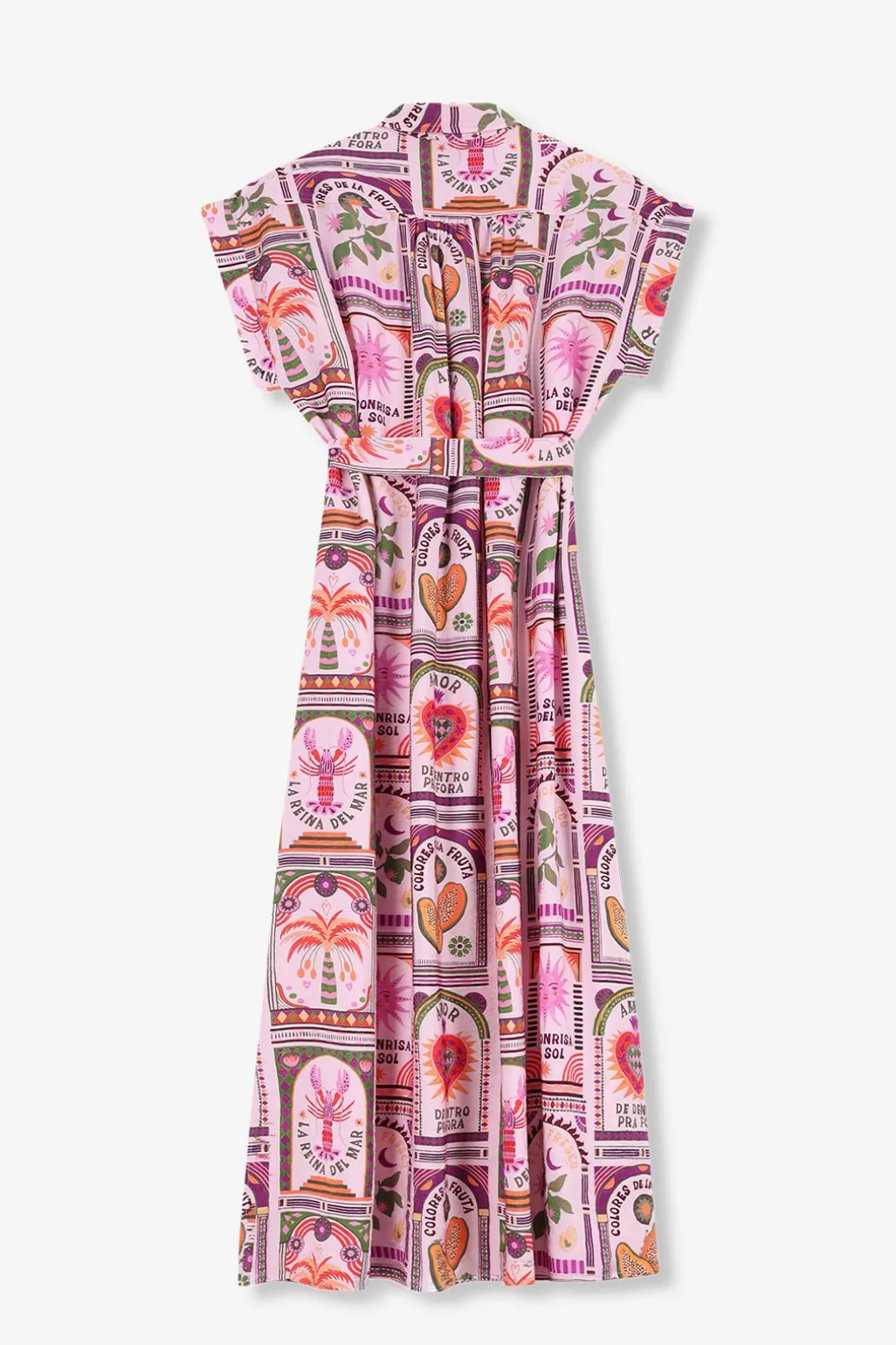 Multicolour shirt jurk met print