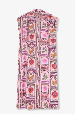 Multicolour shirt jurk met print