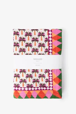 Multicolour tafelkleed met palmboom print (160x300 cm)