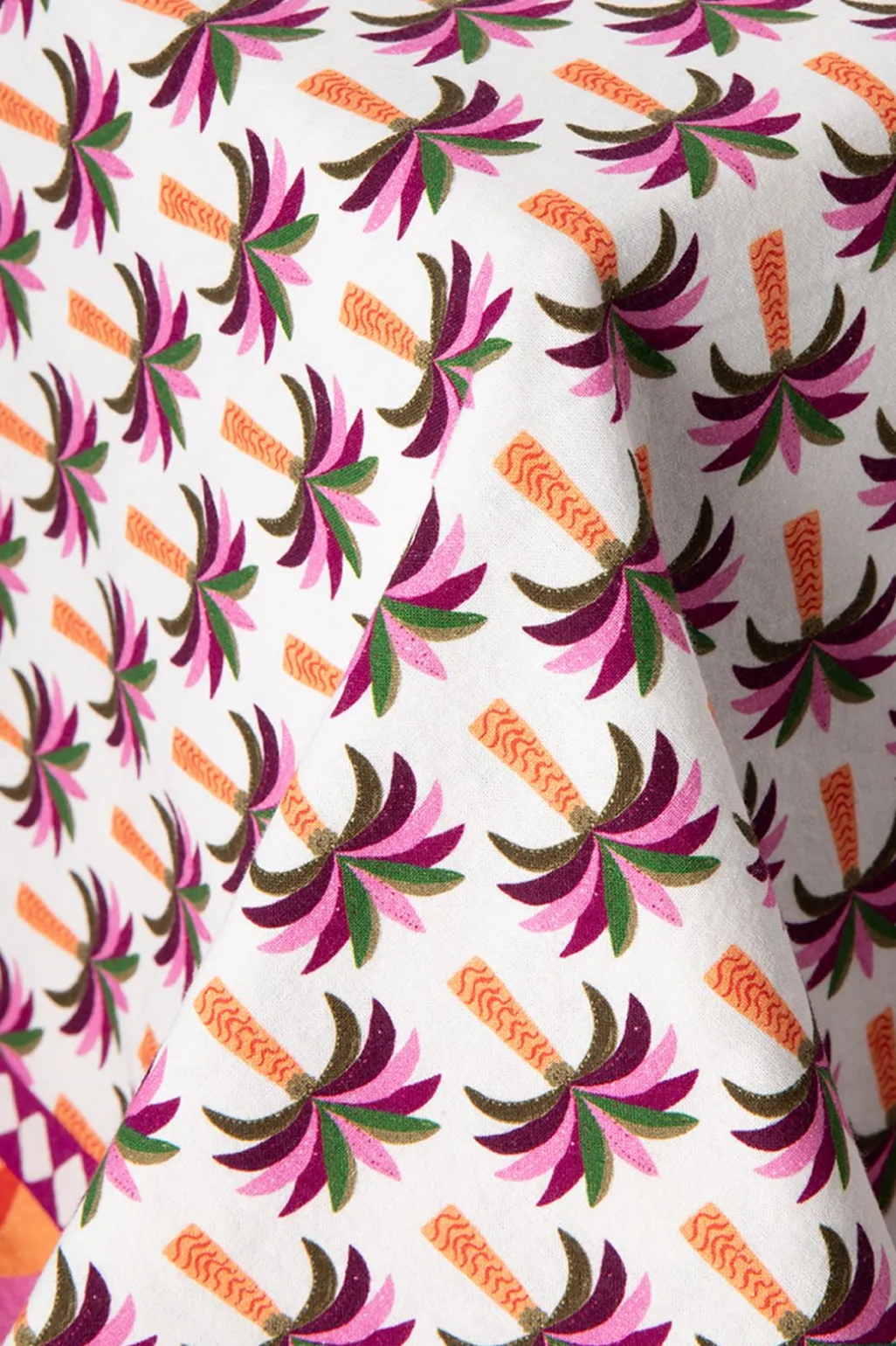 Multicolour tafelkleed met palmboom print (160x300 cm)