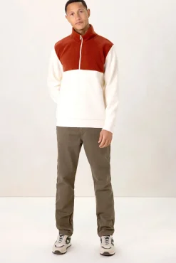 Off white colourblock sweater