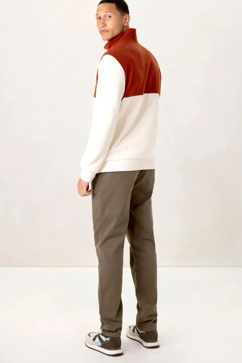 Off white colourblock sweater