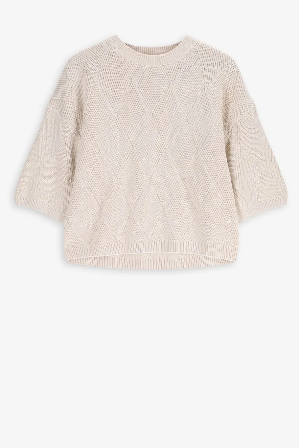 Off white gebreide trui