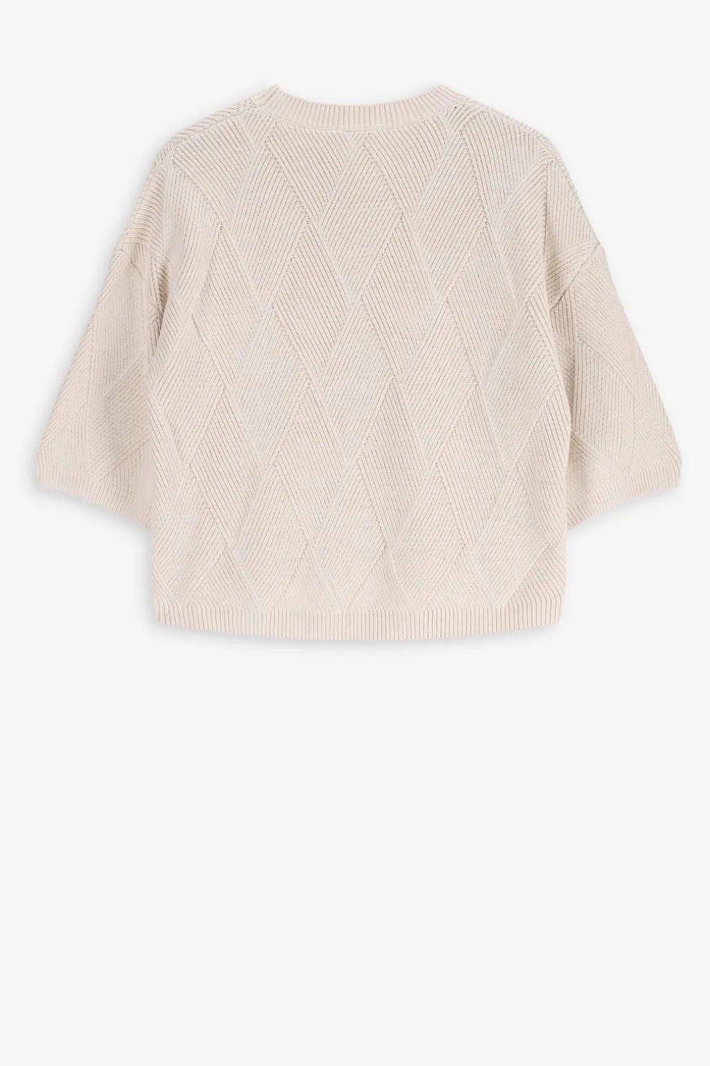 Off white gebreide trui
