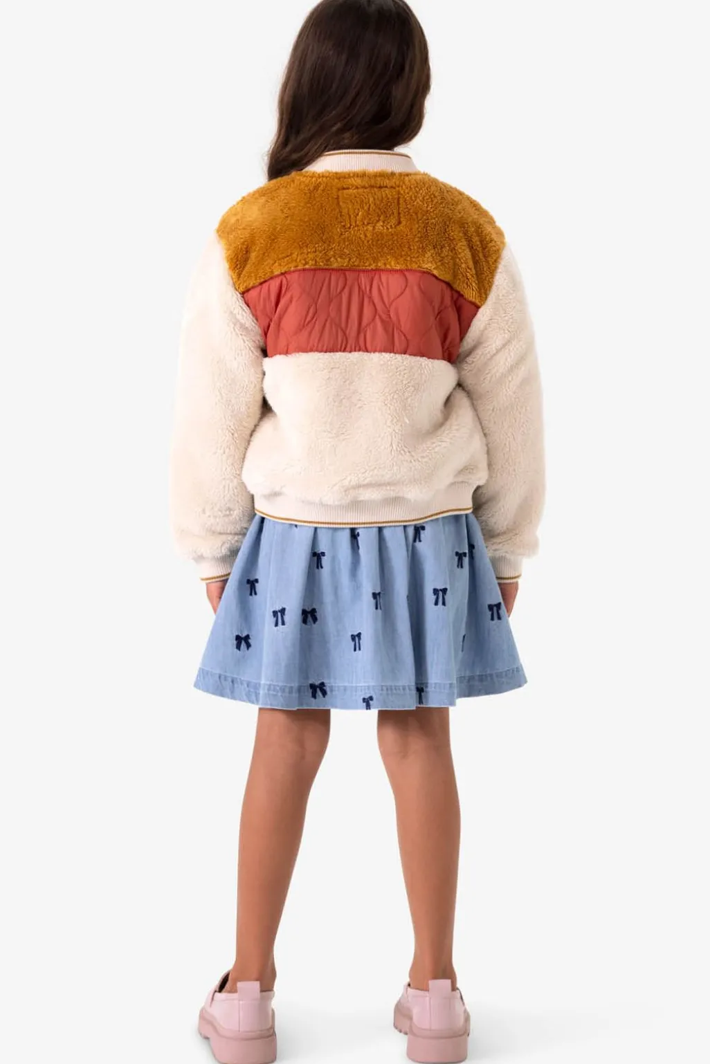 Off-white colour block bomber jack