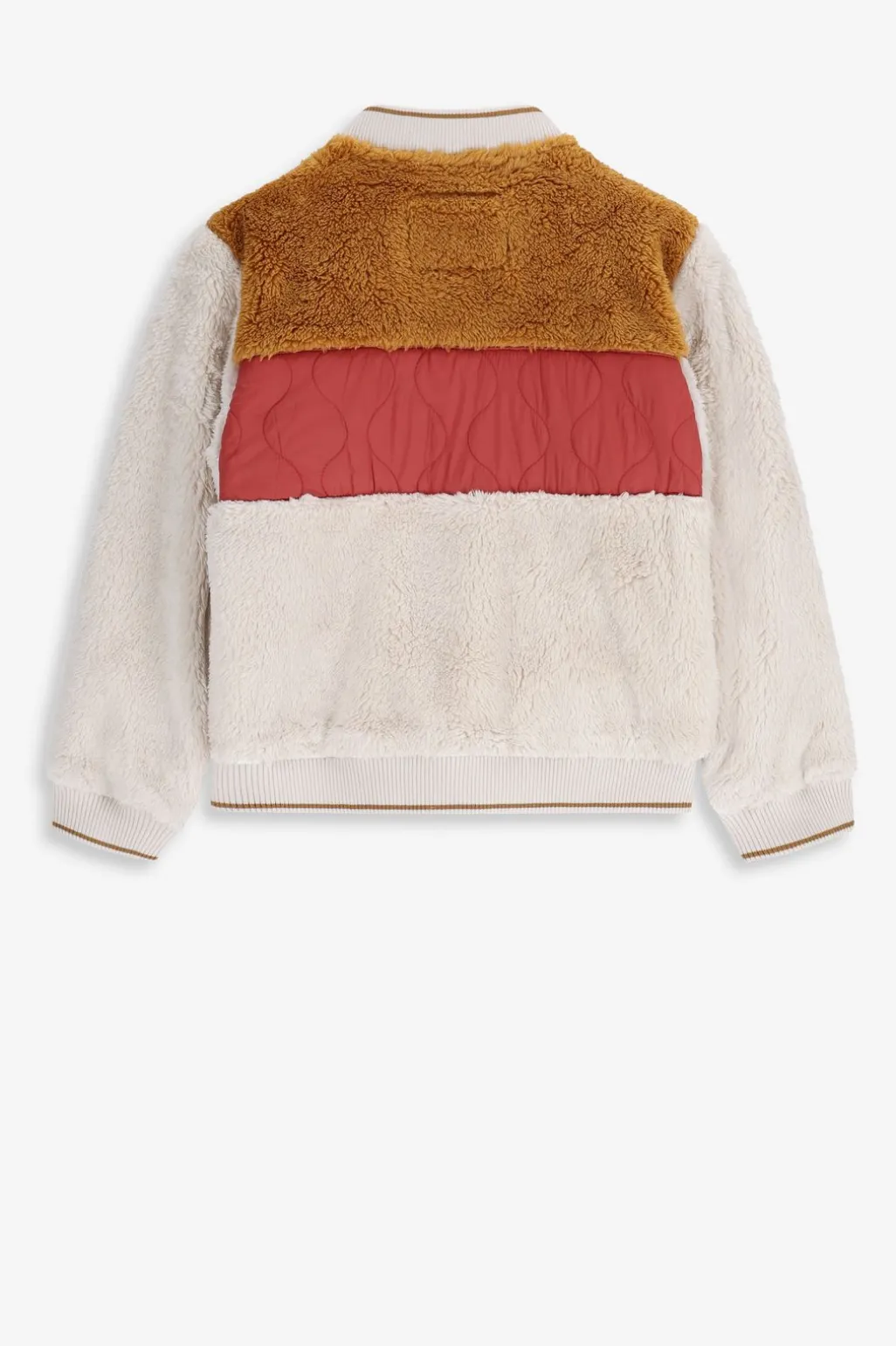 Off-white colour block bomber jack