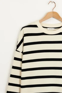 Off-white oversized gestreepte sweater