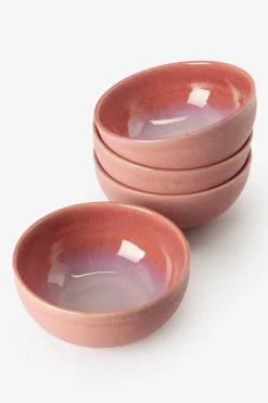Ontbijtkom roze reactive glaze funky