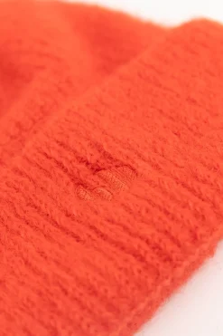 Oranje gebreide muts
