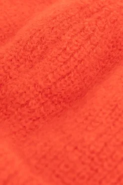 Oranje gebreide muts