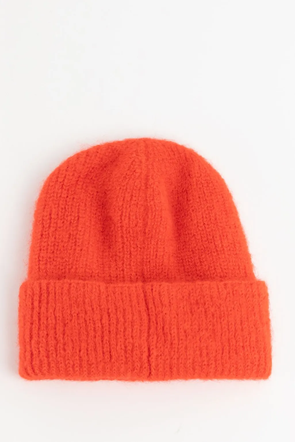Oranje gebreide muts