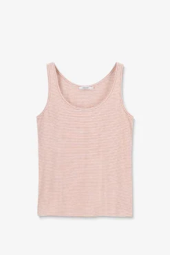 Oranje gestreept singlet