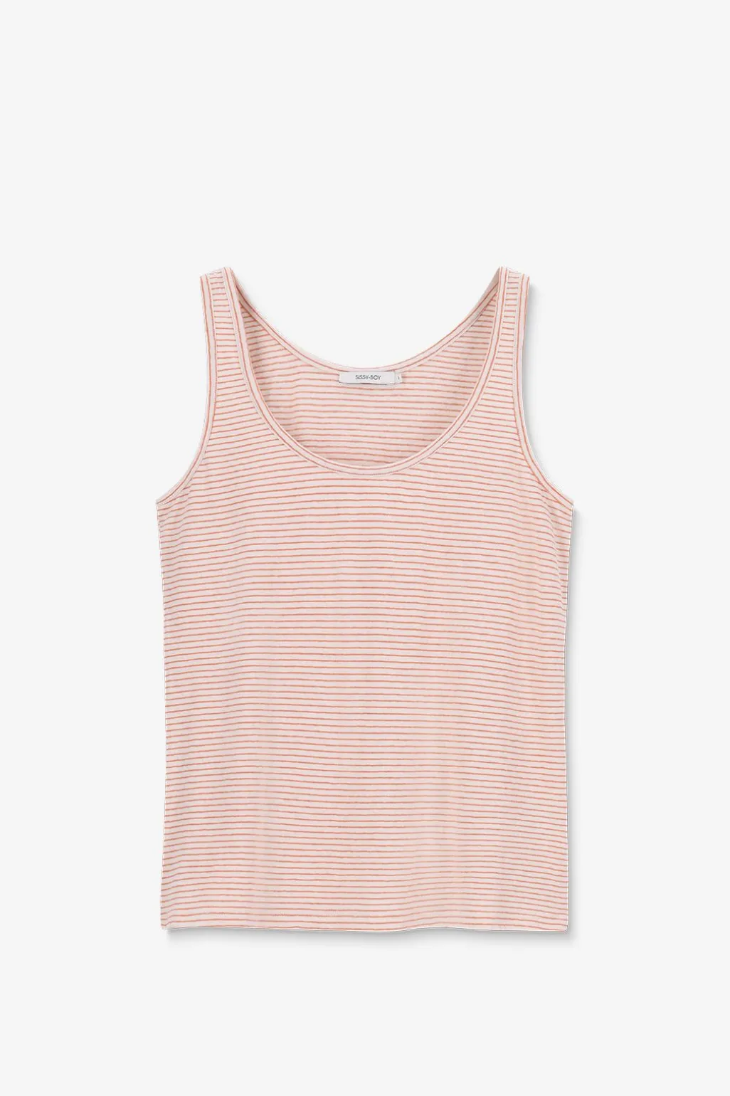 Oranje gestreept singlet