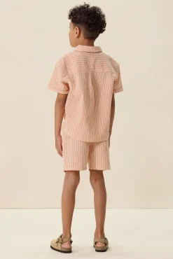 Oranje gestreepte shorts