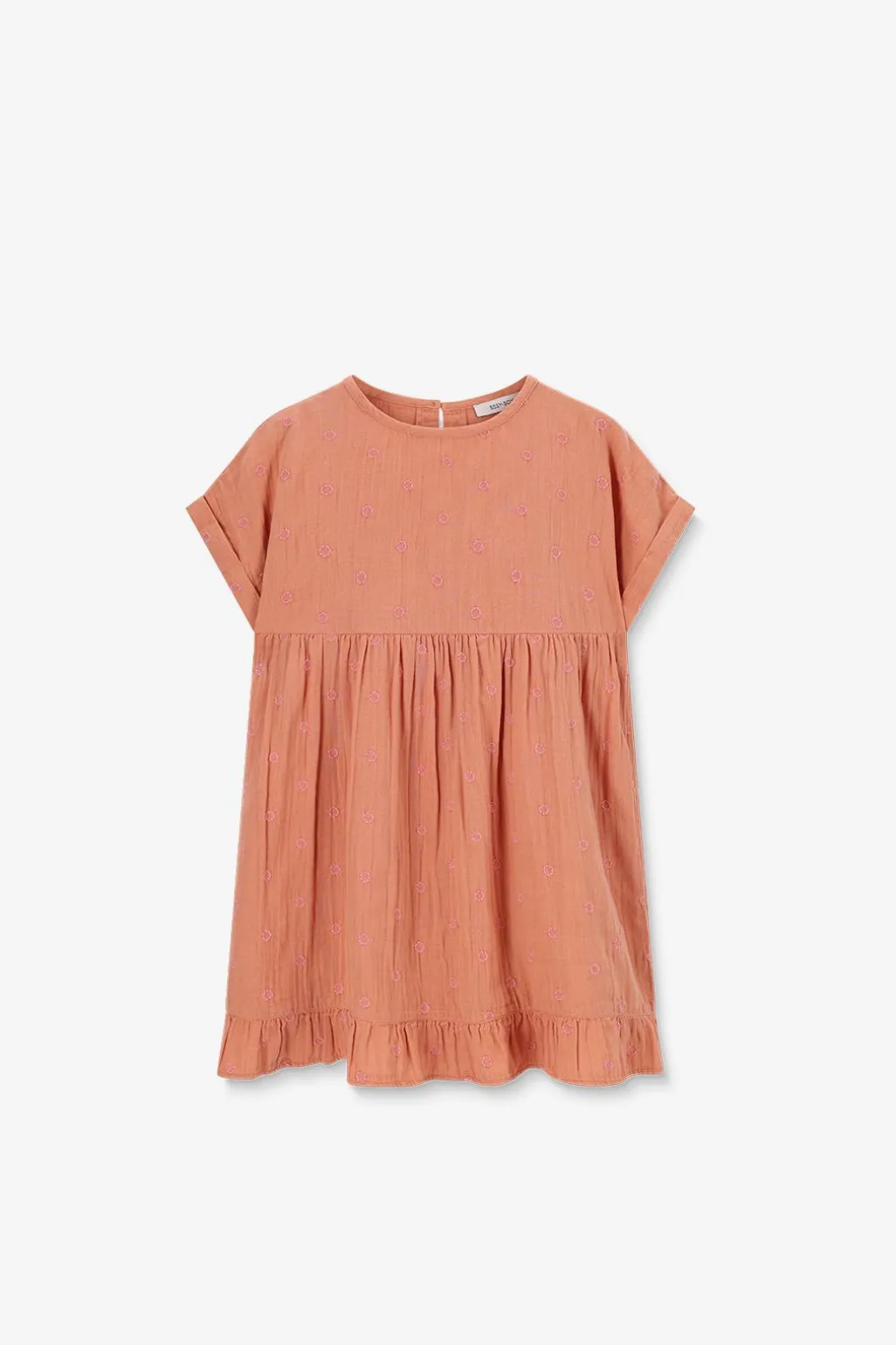 Oranje jurk met embroidery
