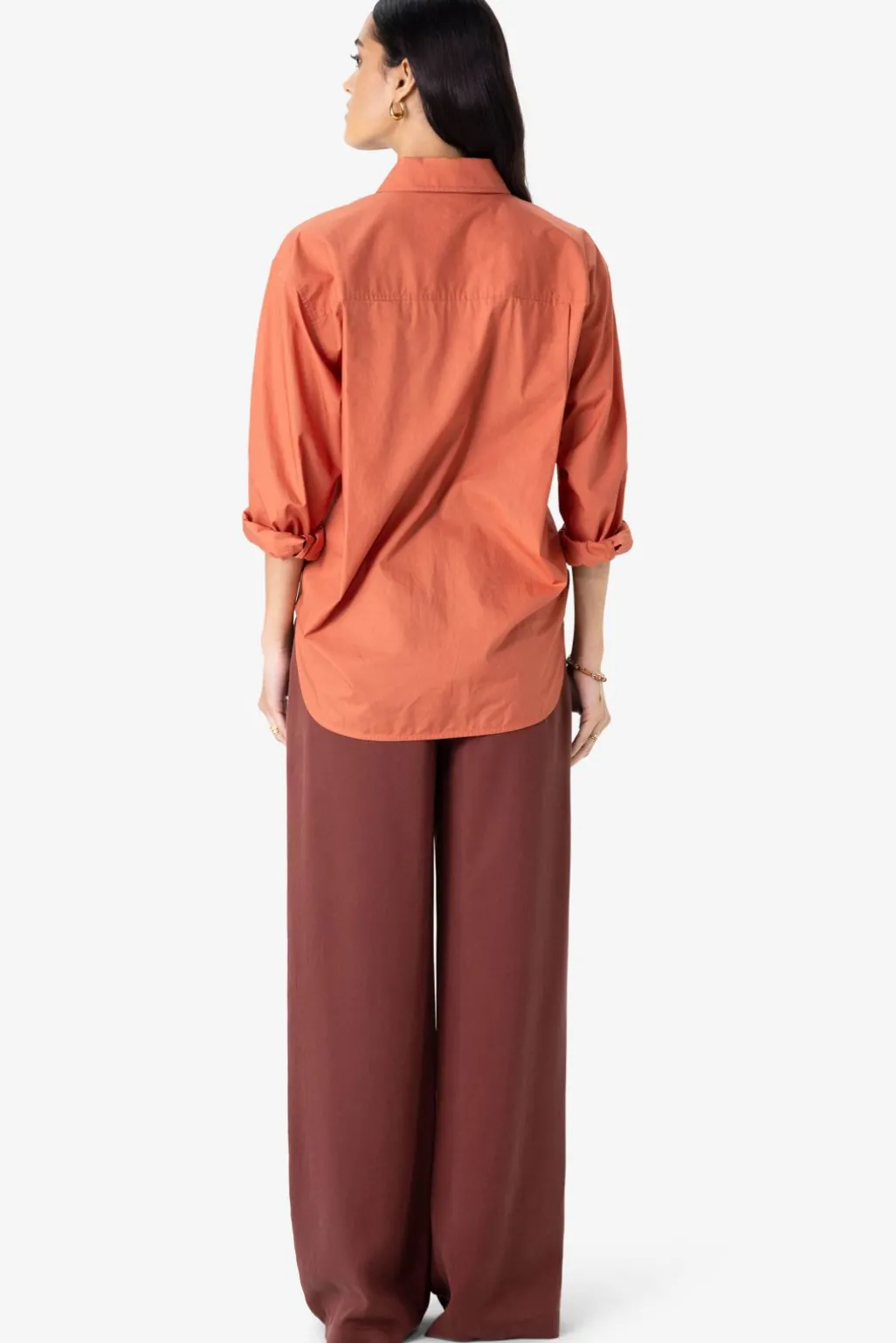 Oranje katoenen blouse