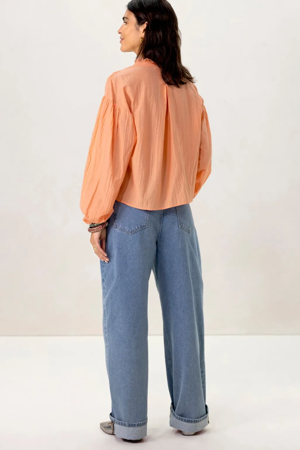 Oranje oversized blouse