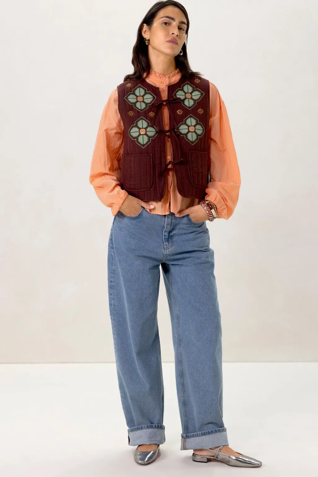 Oranje oversized blouse