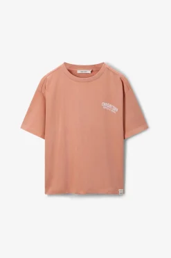 Oranje oversized T-shirt met artwork