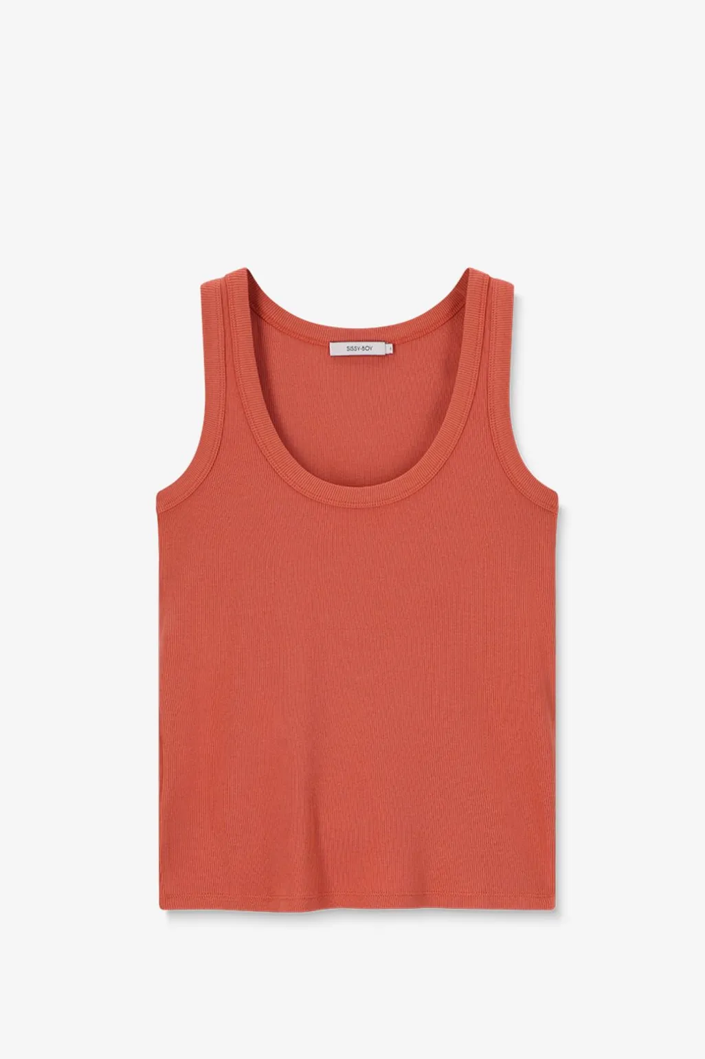 Oranje rib singlet
