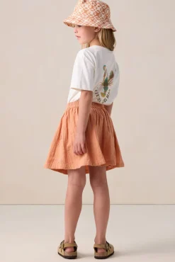 Oranje rok met embroidery