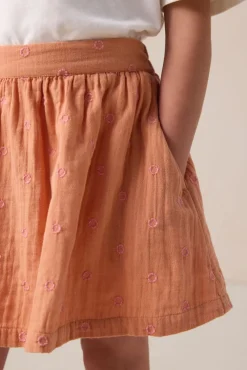 Oranje rok met embroidery