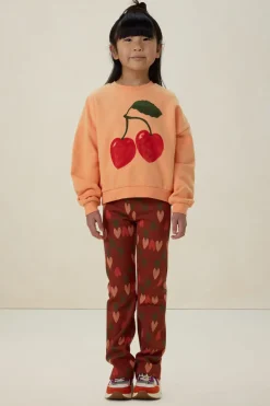 Oranje sweater met print